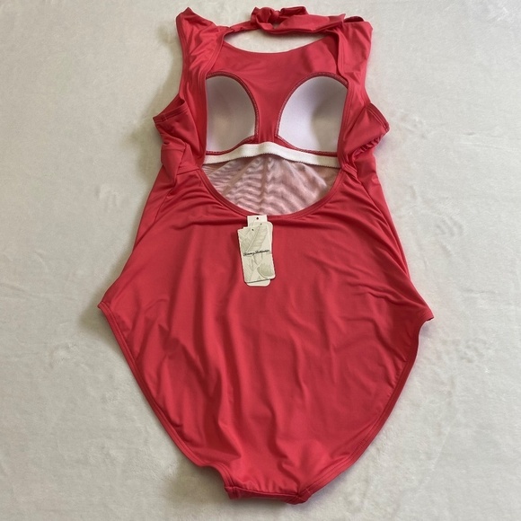Tommy Bahama Pearl High Neck One-Piece Swimsuit, Coral Coast, Size 14, NWT - Picture 6 of 14